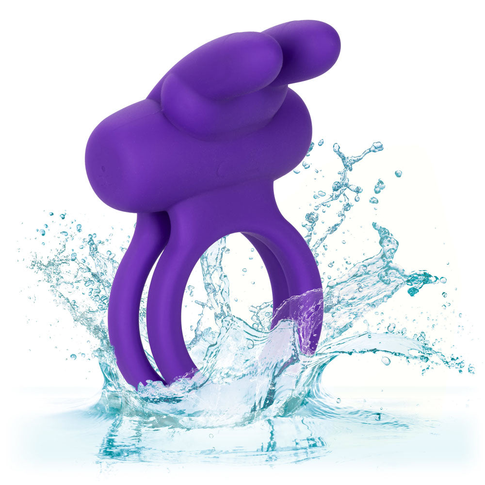 CalExotics Silicone Rechargeable Dual Rockin' Rabbit Ring - SE1843203
