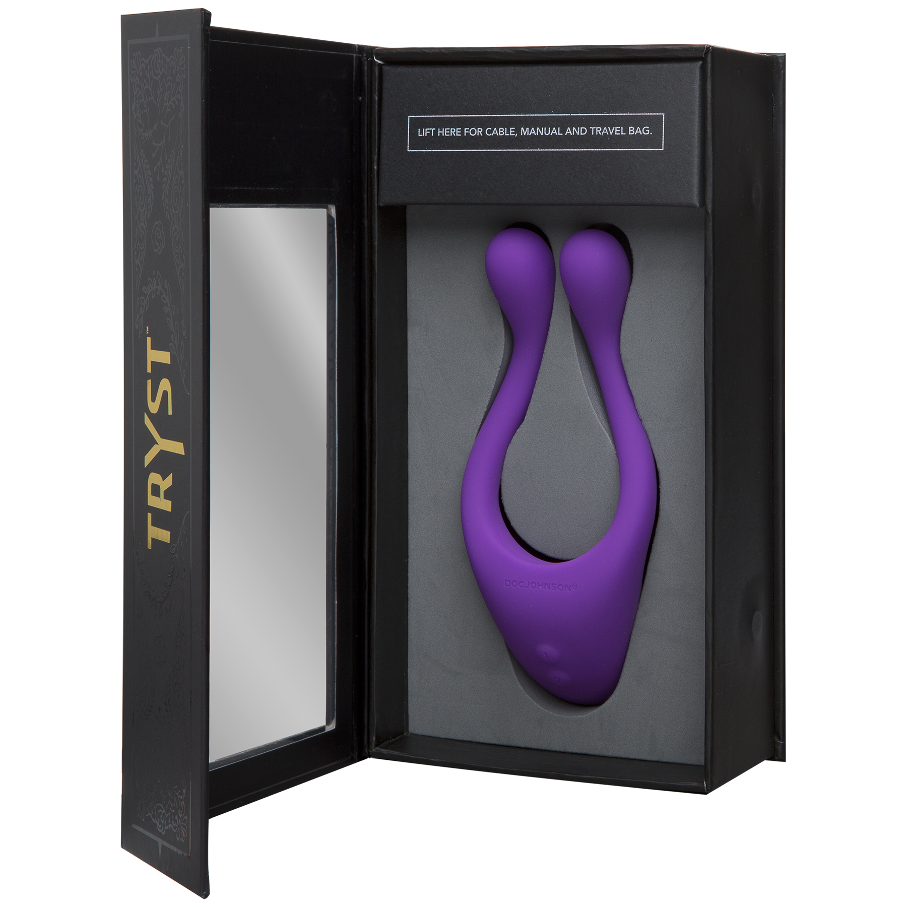 Tryst Multi Erogenous Zone Silicone Massager - Purple by Doc Johnson