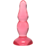 Doc Johnson Crystal Jellies Novice Pop Plug — 3.75 in Insertable, Pink - DJ0283-17-CD