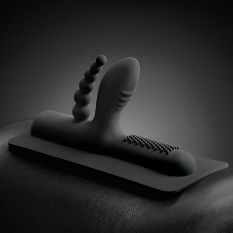 The Cowgirl Buckwild Double-Penetration Silicone Attachment — Black - TC4037