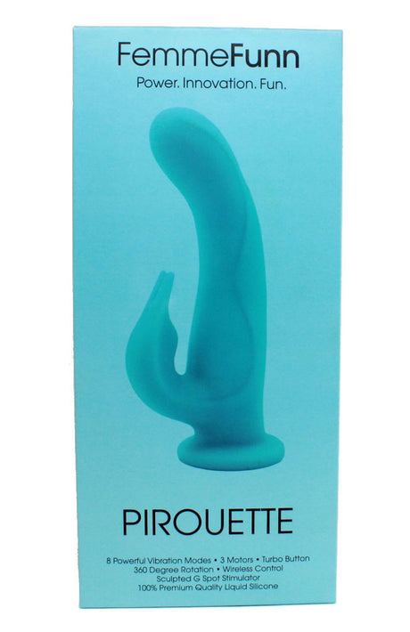Femme Funn Pirouette Dual-Head Vibrator, Turquoise - FF-1022-04