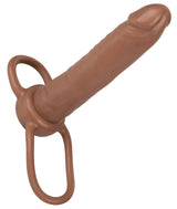 CalExotics Accommodator Dual Penetrator — Brown, 5.25in Anal Probe - SE1514223