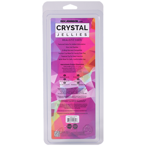 Doc Johnson Crystal Jellies Realistic Dildo — 7 in Teal - DJ0288-45-CD