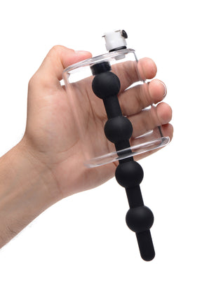 Tom of Finland Rosebud Anal Cylinder with Beaded Silicone Insert, Clear - 848518034847