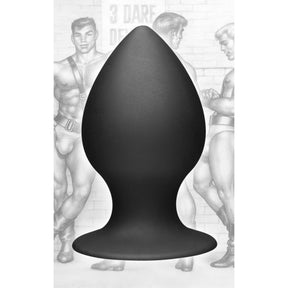 Tom of Finland XL Silicone Anal Plug, Black, 5.5 in - TOF-TF1856