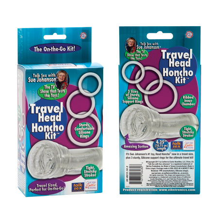 CalExotics Sue Johansons Travel Head Honcho Kit — Compact Stroker with 3 Silicone Rings - SE9572103