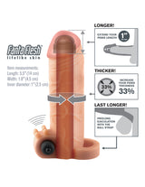 Fantasy X-Tensions Vibrating Real Feel 1-Inch Extension - Light by Pipedream