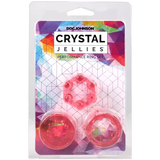 Doc Johnson Crystal Jellies Performance Ring Set, 3-Pack Pink - DJ0291-07-CD