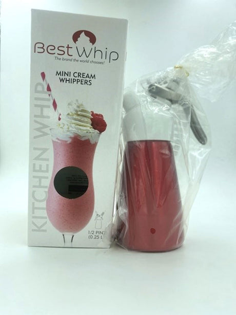 J.S. Marketing Mini Cream Whipper — 1/2 Pint, Red - JSM-KW25R