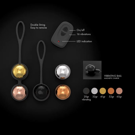 Dorcel Training Balls — Vibrating Kegel Set with 5 Weights - DL2080