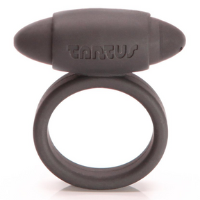 Tantus Vibrating Super Soft C-Ring — Black - TS605BK