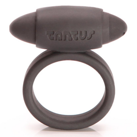 Tantus Vibrating Super Soft C-Ring — Black - TS605BK
