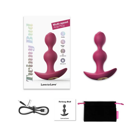Love To Love Twinny Bud Anal Plug — Plum Star - LV2305