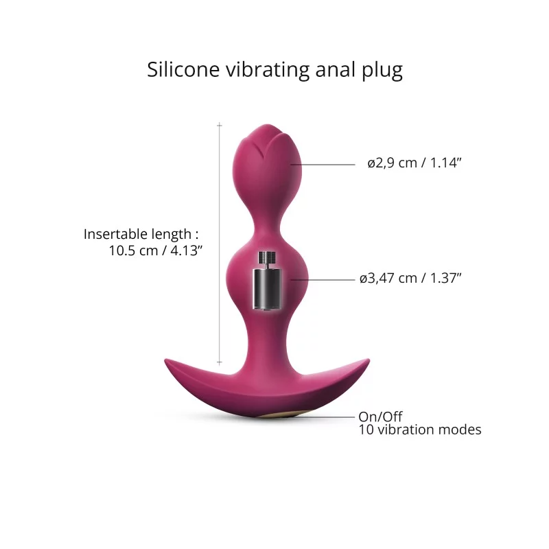 Love To Love Twinny Bud Anal Plug — Plum Star - LV2305
