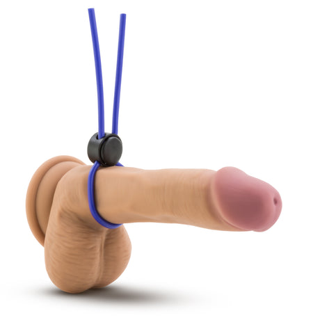 Blush Stay Hard Silicone Loop Cock Ring - Blue - BL-31092