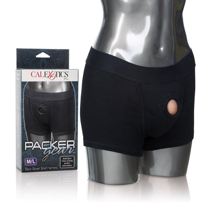 Packer Gear Boxer Brief Harness - Medium/large - Black by CalExotics