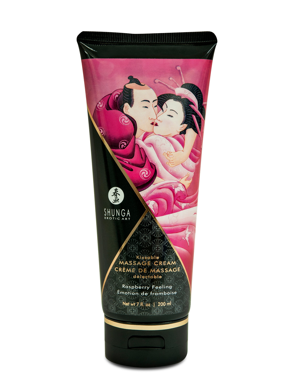 Shunga Kissable Massage Cream — Raspberry Feeling, 200 ml - SHU4101