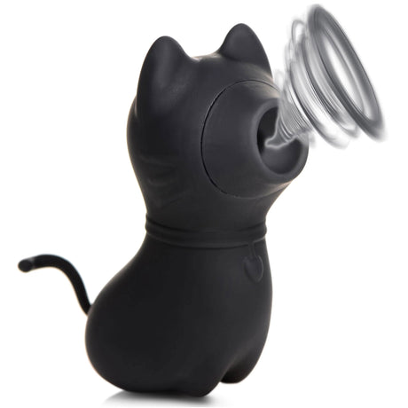 XR Brands Sucky Kitty 7-Level Clitoral Stimulator — Black - INM-AG960-BLK
