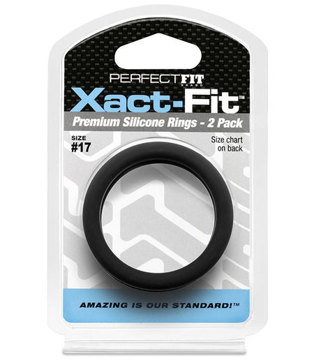 Perfect Fit Xact-Fit Cock Ring 2-Pack — Size 17 - PF-CR80B