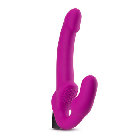 Blush Temptasia Estella Strapless Silicone Dildo with Bullet, Pink - BL-81400