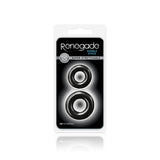 nsnovelties Renegade Double Stack Ring — Black - NSN-1111-73