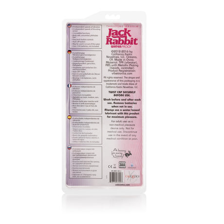 CalExotics Dual-Motor Thrusting Jack Rabbit Vibrator, Pink - SE0661003