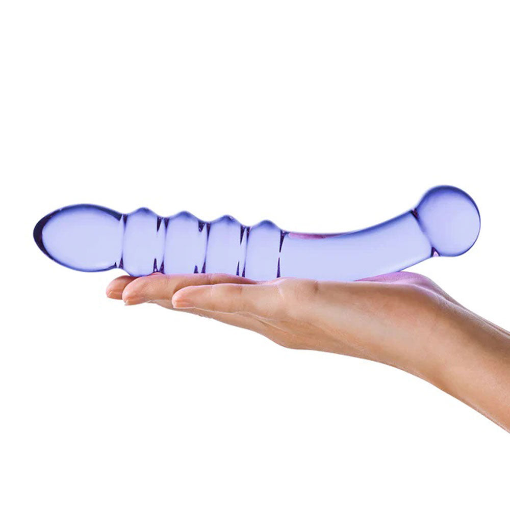 Purple Rain Ribbed Dildo by Electric Novelties