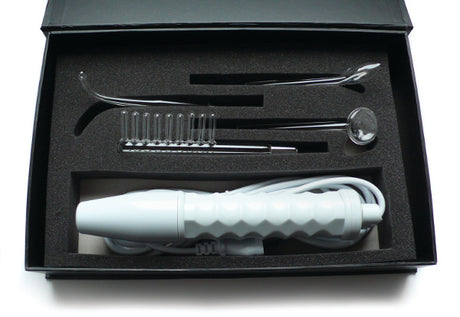 Kinklab Neon Wand Electrosex Kit — White Handle, Purple Electrodes - KL-932W