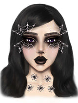 Leg Avenue Spider Web Face & Body Jewel Stickers - LA-EYE047