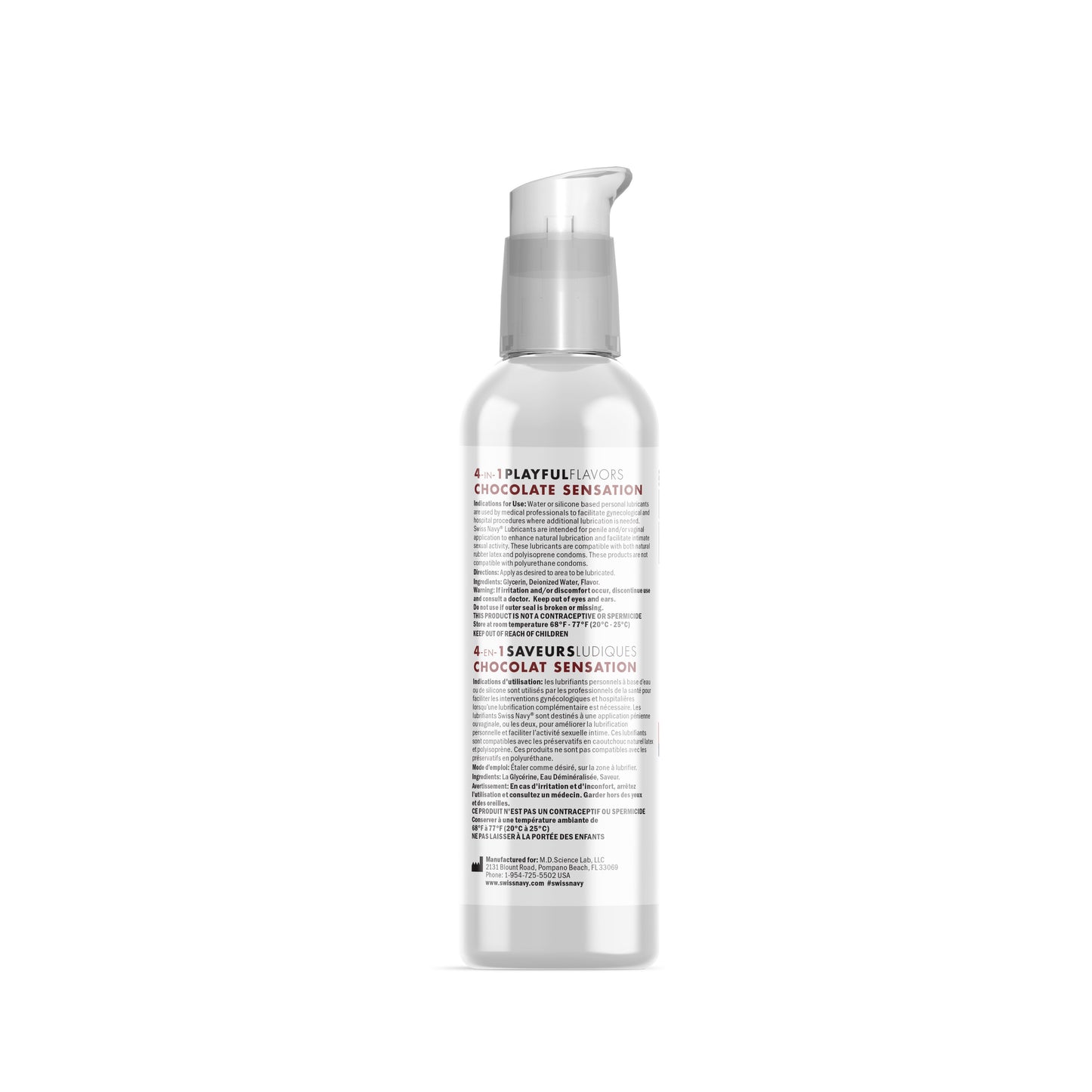 Swiss Navy 4-in-1 Playful Flavors - Chocolate Sensation - 1 Fl. Oz. by M.D. Science Lab
