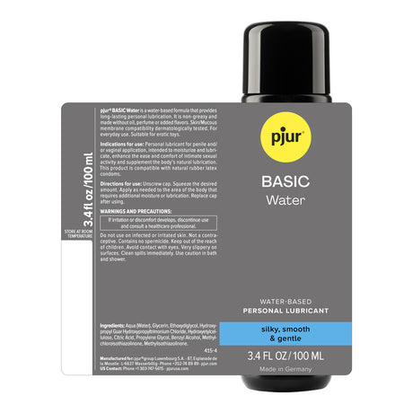 Pjur Basic Water Lubricant — 3.4 fl oz (100 ml) - PJ-PBW61041