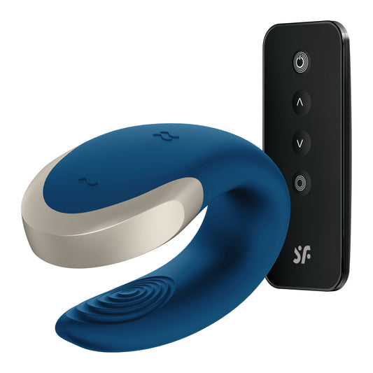 Satisfyer Double Love Couples Vibrator — Blue - J2008-17-3