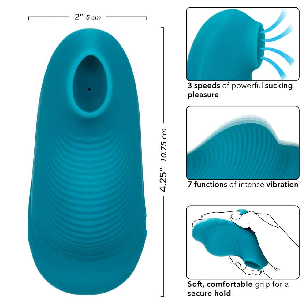 CalExotics Envy Handheld Suction Massager - Blue