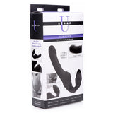 Slim Rider Ribbed Vibrating Silicone Strapless Strap-On by XR Brands