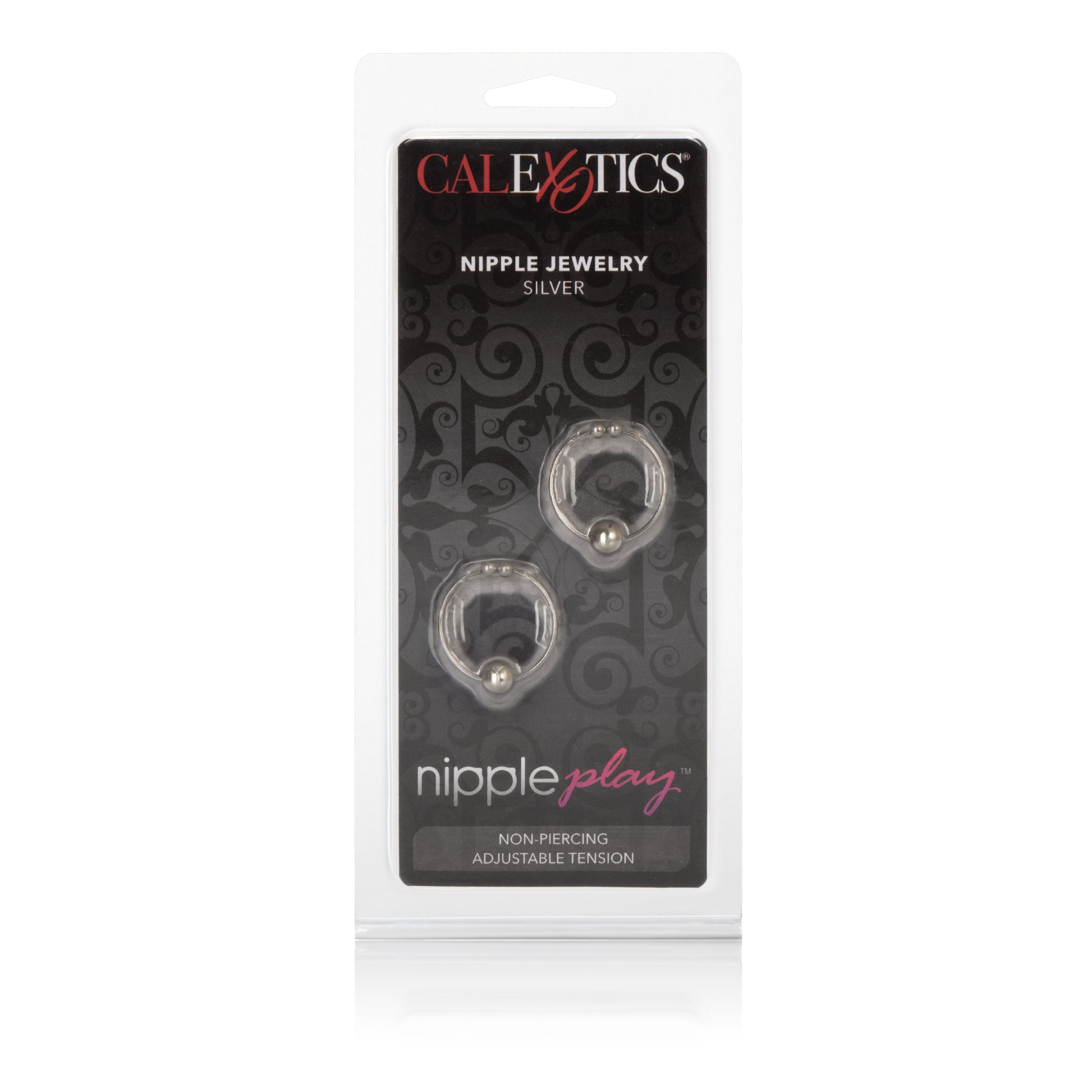 CalExotics Silver Nipple Jewelry — Hoop with Dangling Beads - SE2630052