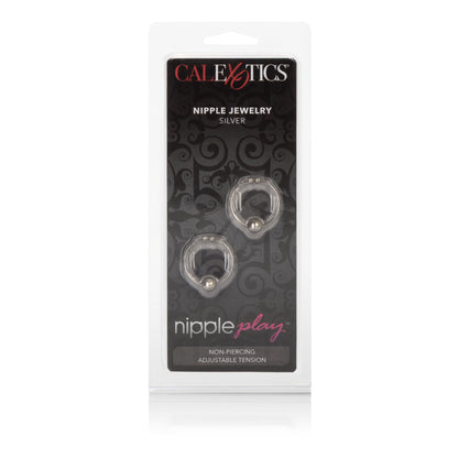 CalExotics Silver Nipple Jewelry — Hoop with Dangling Beads - SE2630052