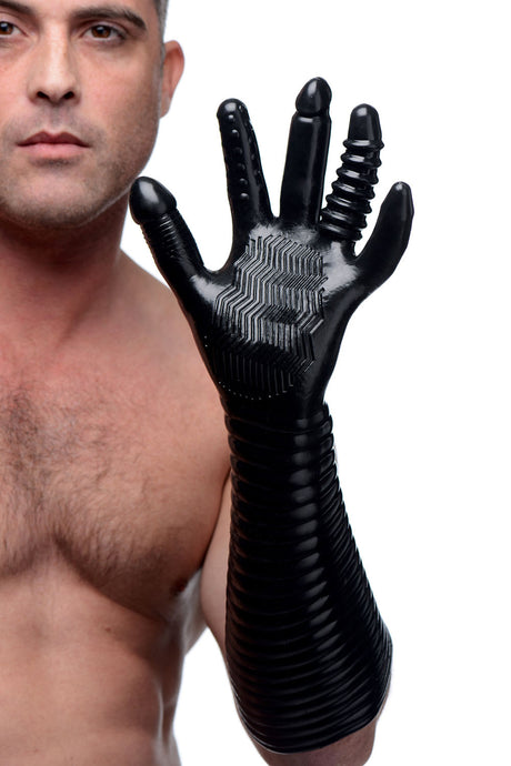 XR Brands Pleasure Fister Long Textured Fisting Glove - MS-AF897