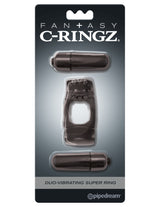 Pipedream Fantasy C-Ringz Duo-Vibrating Super Ring Black - PD5963-23