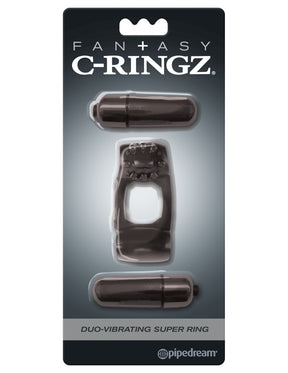 Pipedream Fantasy C-Ringz Duo-Vibrating Super Ring Black - PD5963-23