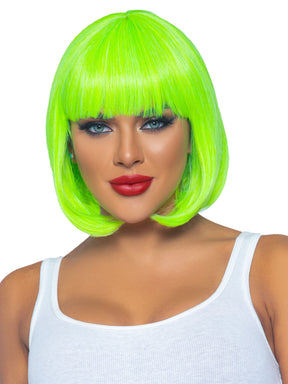 Leg Avenue 12-Inch Short Bob Wig — Neon Green - LA-A2907NGRN