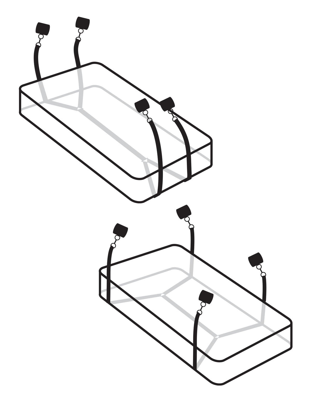 Pipedream Fetish Fantasy Wraparound Mattress Restraints — Limited Edition - PD4454-23