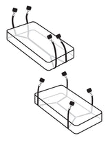 Pipedream Fetish Fantasy Wraparound Mattress Restraints — Limited Edition - PD4454-23