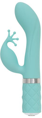 BMS Factory Pillow Talk Kinky Teal Dual-Motor Rechargeable Vibrator - BMS-96619