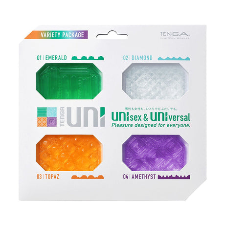 Tenga UNI Variety Pack — 4 Disposable Unisex Sleeves with Lotion - TN700