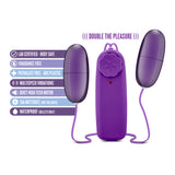 Blush B Yours Double Pop Eggs Dual-Egg Vibrator — Plum - BL-25501