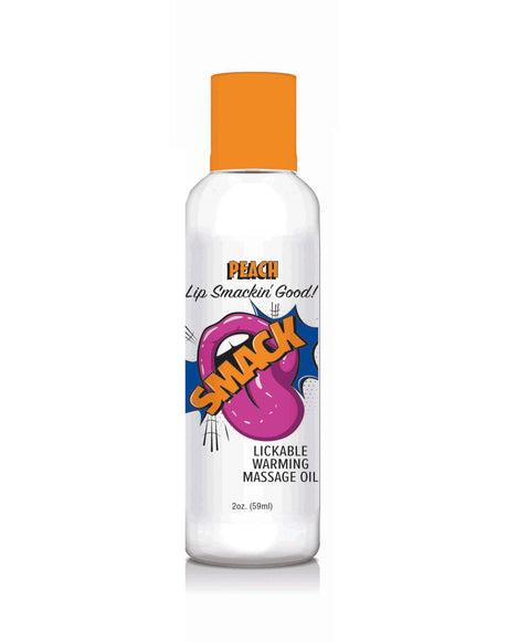 Little Genie Smack Warming and Lickable Massage Oil — Peach 2 oz - LG-BT408