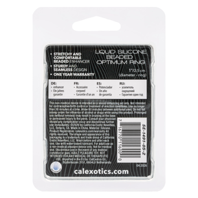 CalExotics Alpha Liquid Silicone Beaded Optimum Ring — 1 in Black - SE1491052