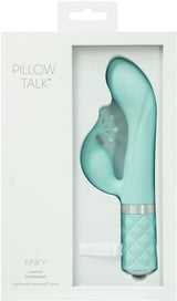 BMS Factory Pillow Talk Kinky Teal Dual-Motor Rechargeable Vibrator - BMS-96619