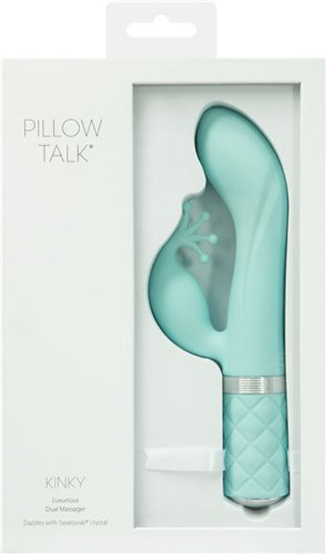 BMS Factory Pillow Talk Kinky Teal Dual-Motor Rechargeable Vibrator - BMS-96619
