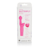 CalExotics Butterfly Kiss Silicone Clitoral Vibrator — Pink - SE0782603